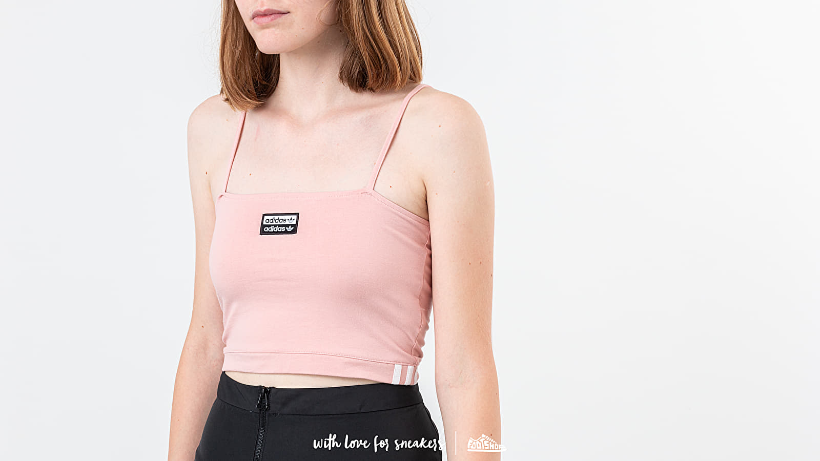 Pink adidas crop clearance top