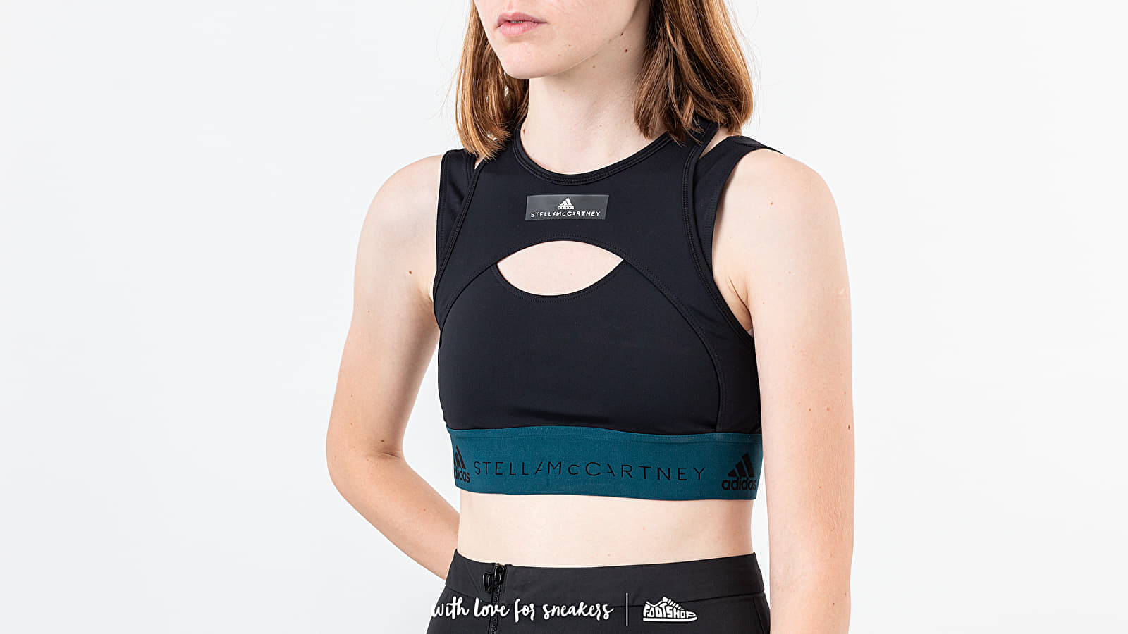 Top adidas x Stela McCartney Hybrid Crop Top Black