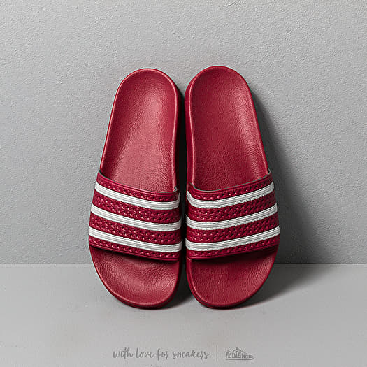 Adidas Adilette Slides Burgundy New Adidas Adilette Slides Sandal Women's Burgundy Gold