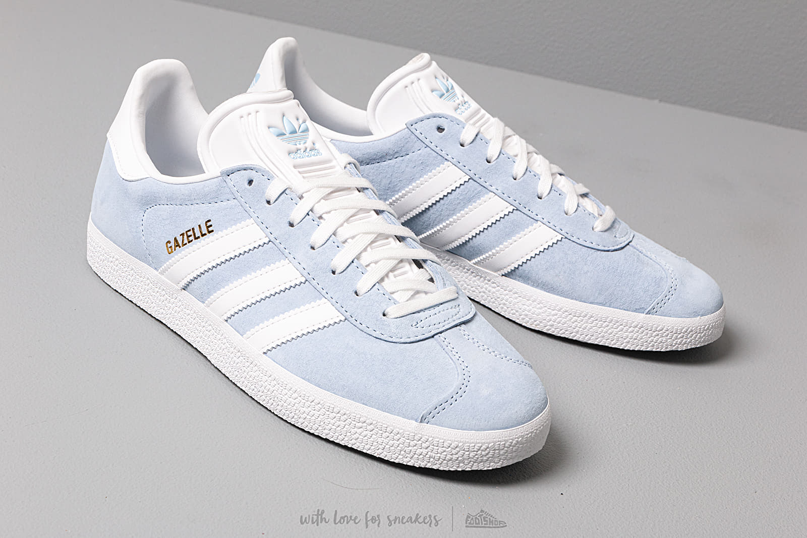 Sieviešu apavi adidas Gazelle W Glow Blue/ Ftw White/ Gold Metalic