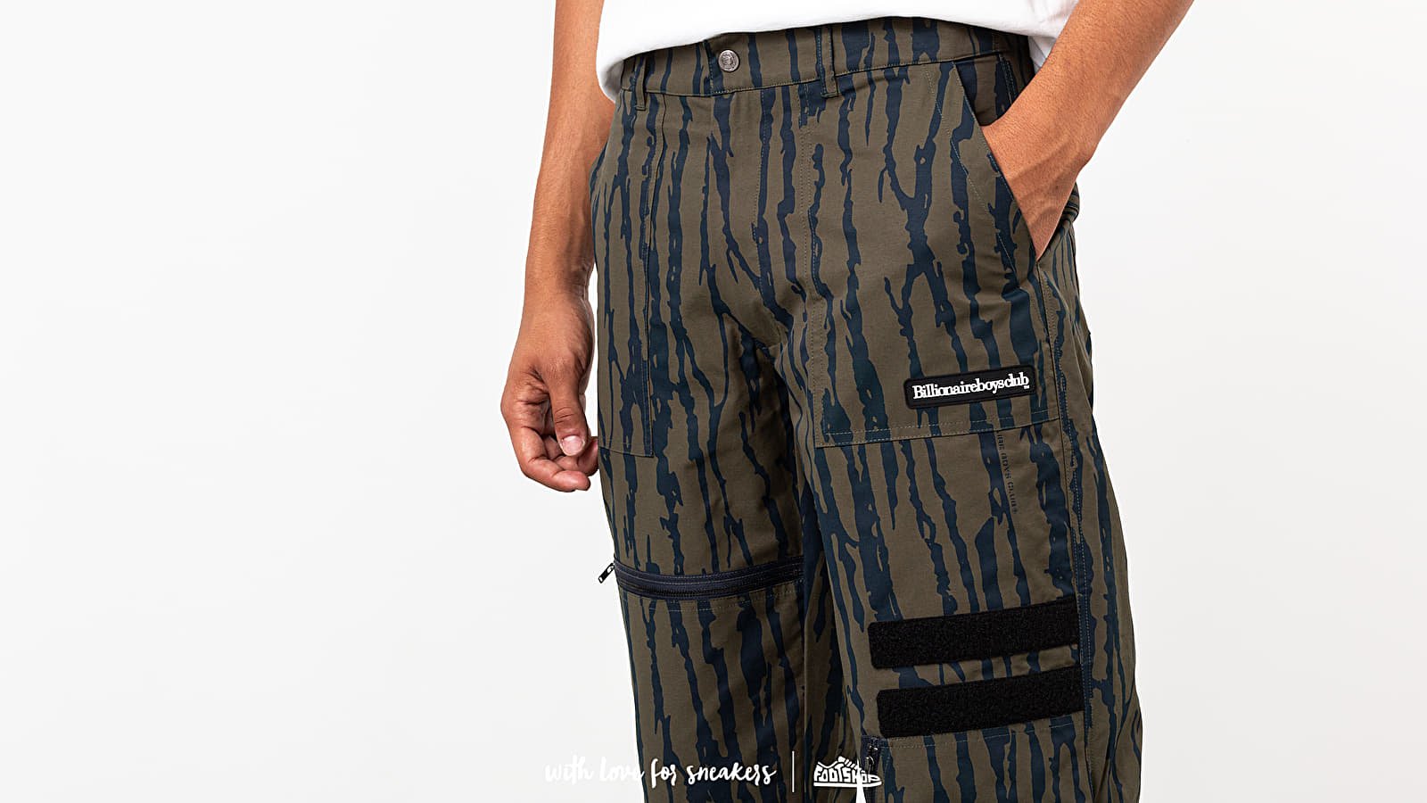 Pantalones Billionaire Boys Club Printed Multi Pocket Cargo Pants Green