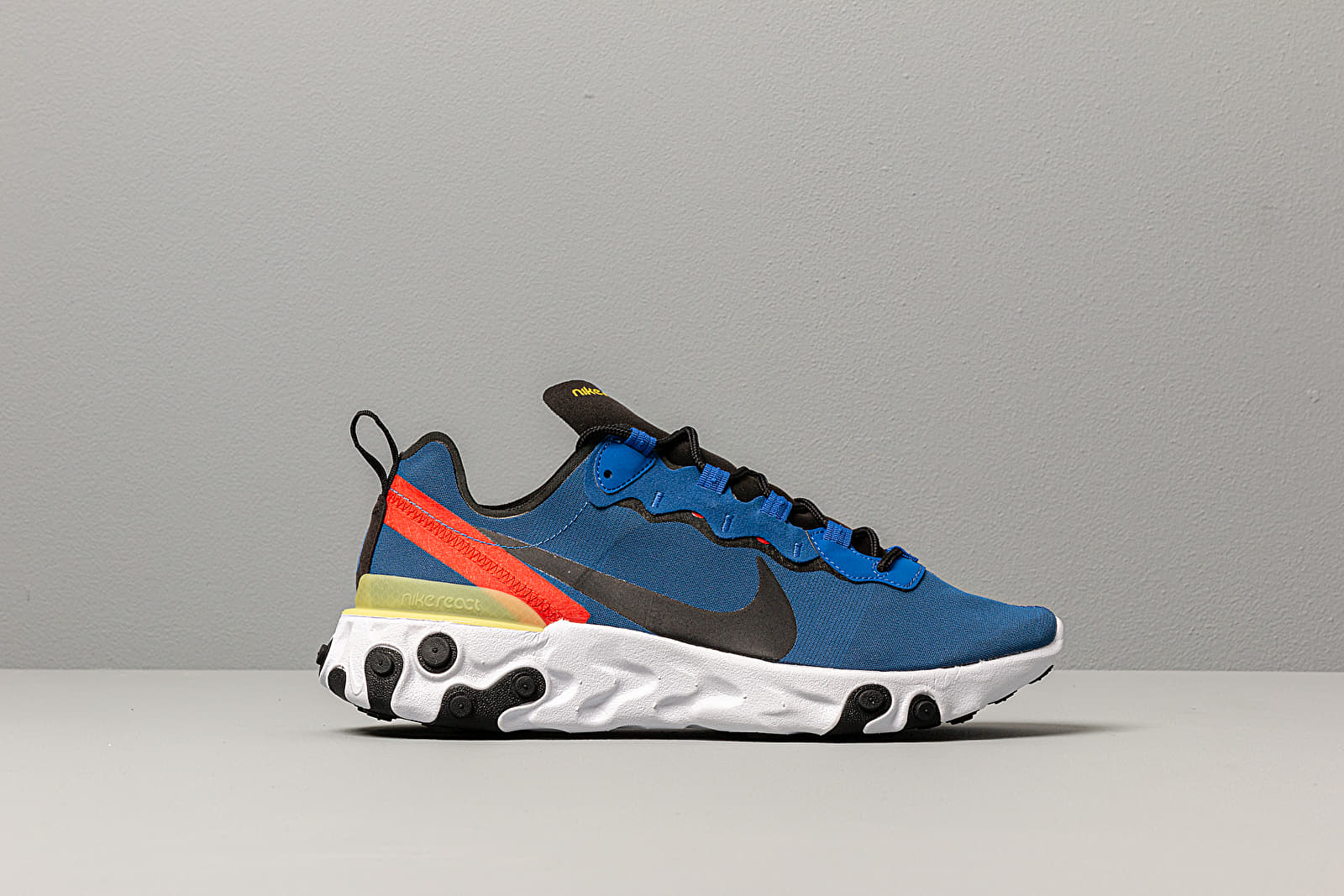 Men s shoes Nike React Element 55 Game Royal Black White Dynamic Yellow Footshop