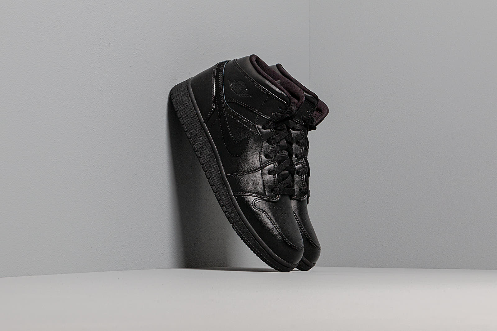 Scarpe donna Air Jordan 1 Mid (GS) Black/ Black-Black
