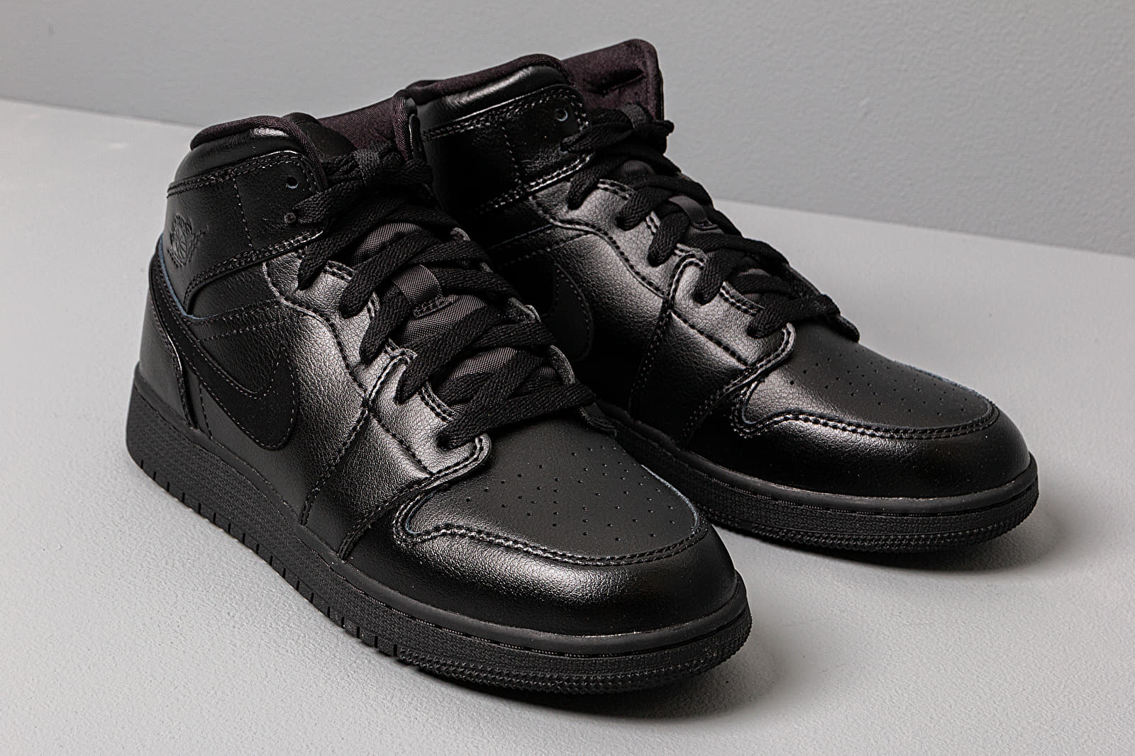 Scarpe donna Air Jordan 1 Mid (GS) Black/ Black-Black