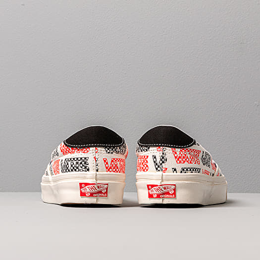 Racing red slip on vans shop