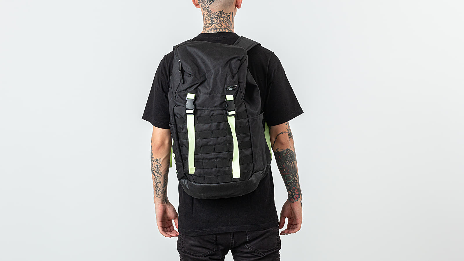 Ryggsekker Nike Air Force 1 Backpack Black/ Black/ Barely Volt