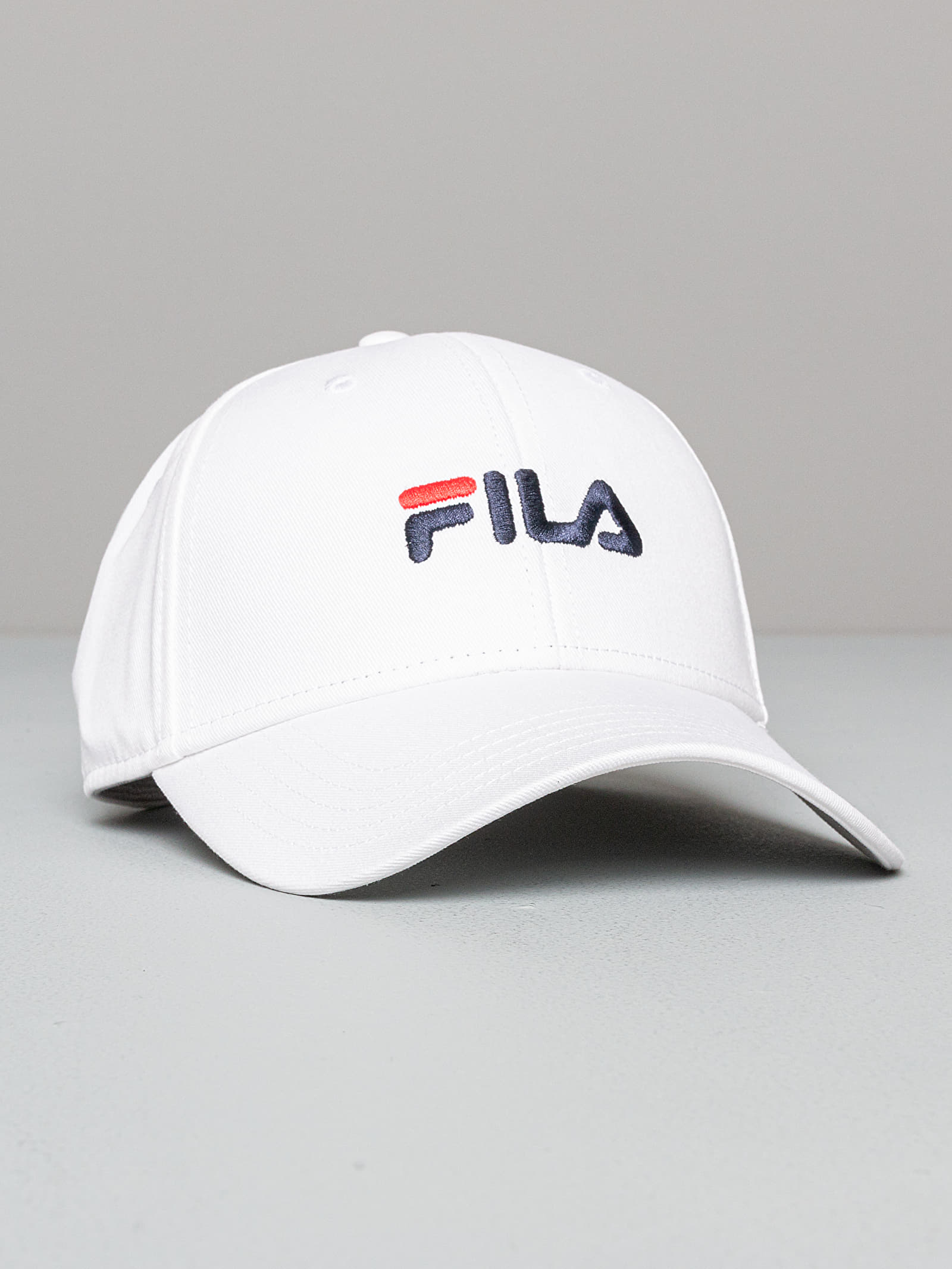 Šiltovky FILA Linear Logo Panel Strapback Cap Bright White