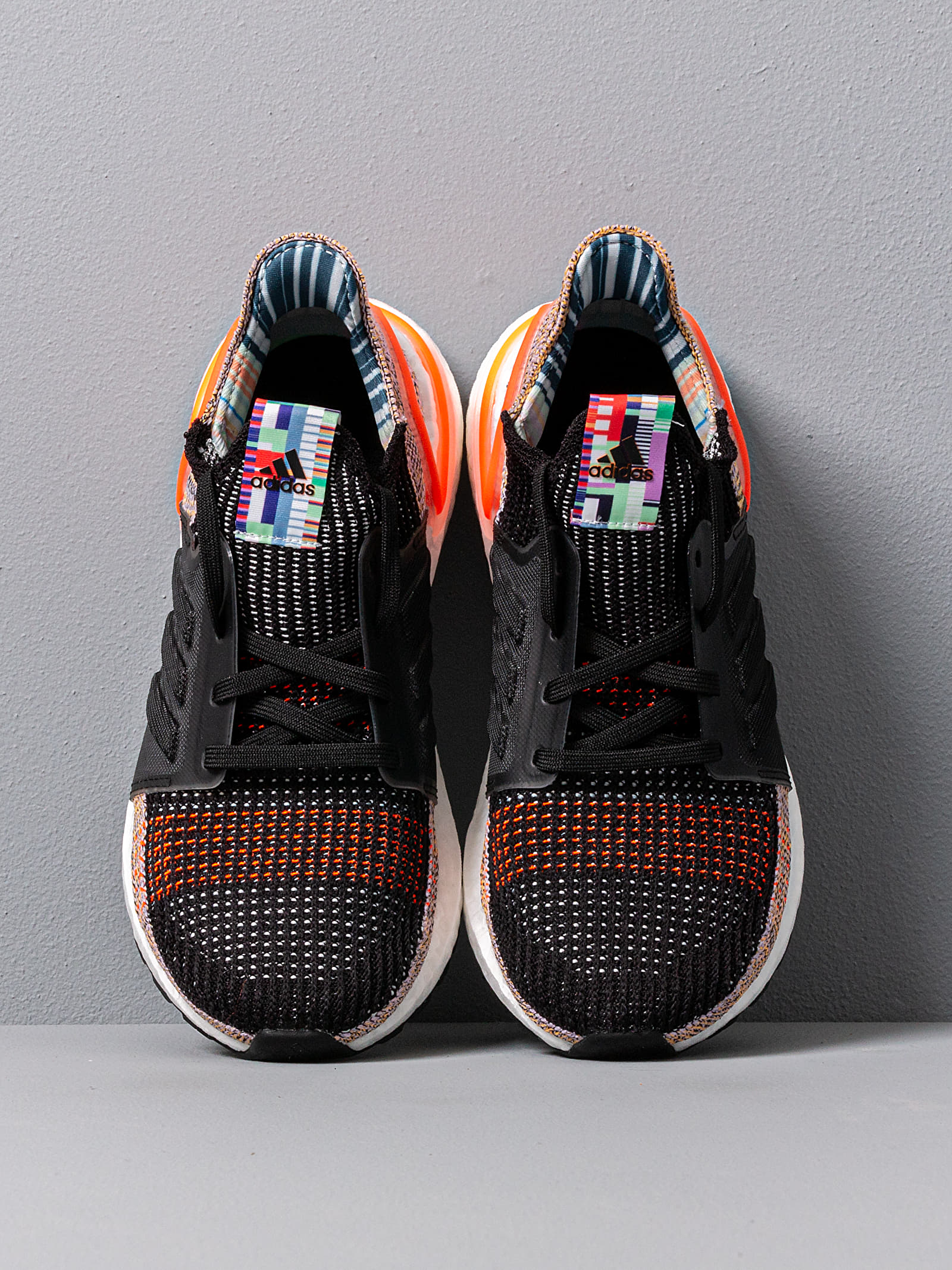 Adidas ultra boost 2019 black white solar orange online