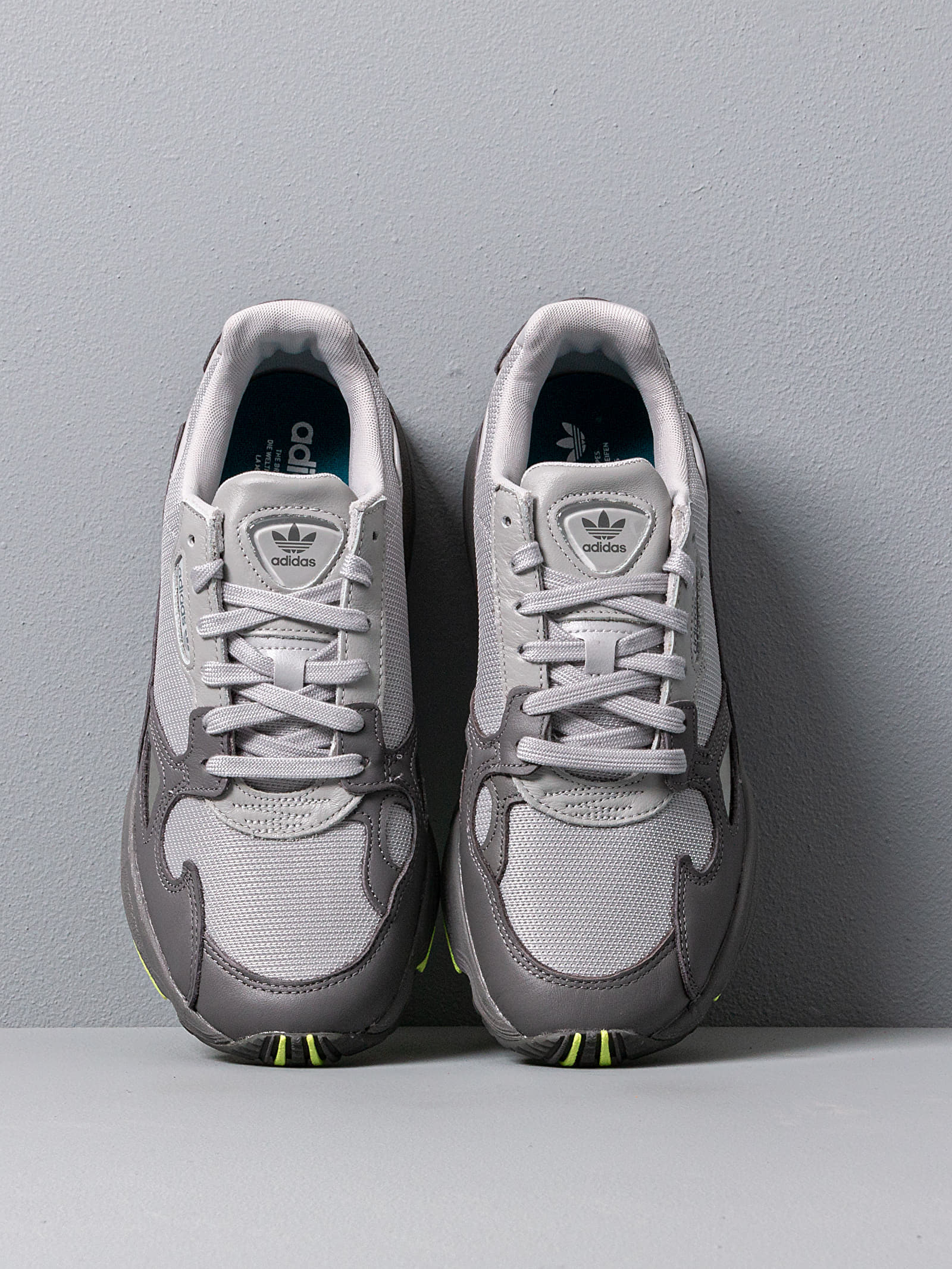 Women's shoes adidas Falcon W Grey Four/ Grey Two/ Hi-Res Yellow