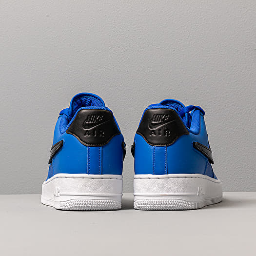 white & blue air force 1 lv8 3 trainers