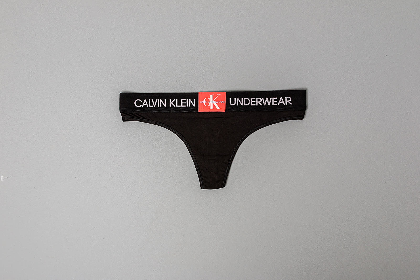 Women s underwear Calvin Klein Monogram Thong Black Footshop