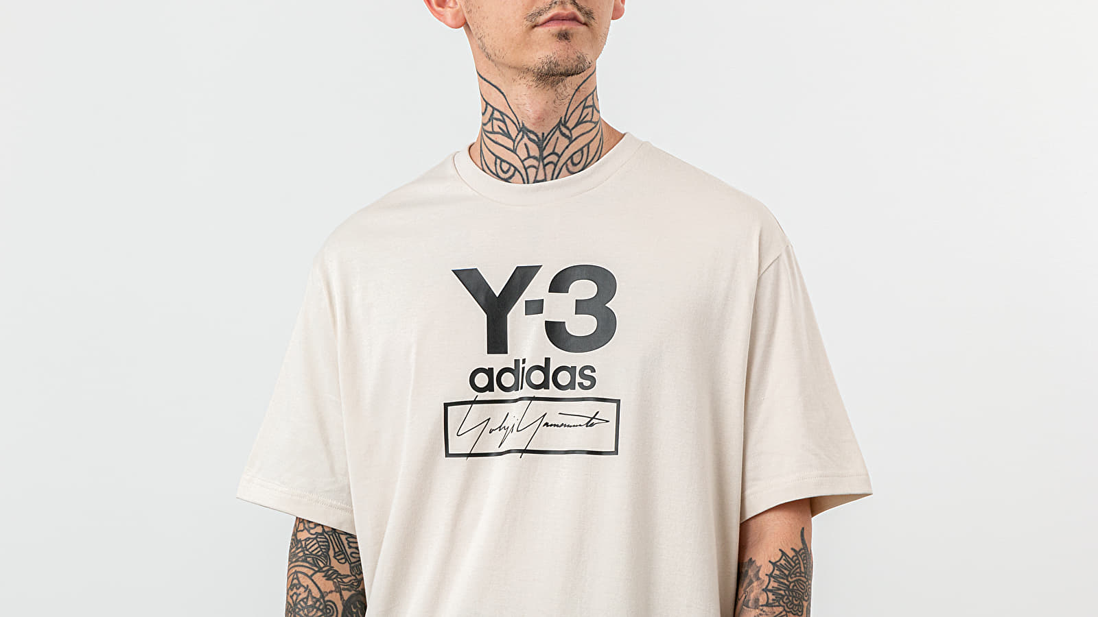 Y3 stacked logo tee hot sale
