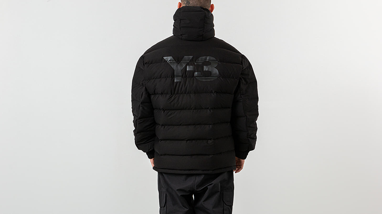 Jakne Y-3 Seamless Down Hooded Jacket Black