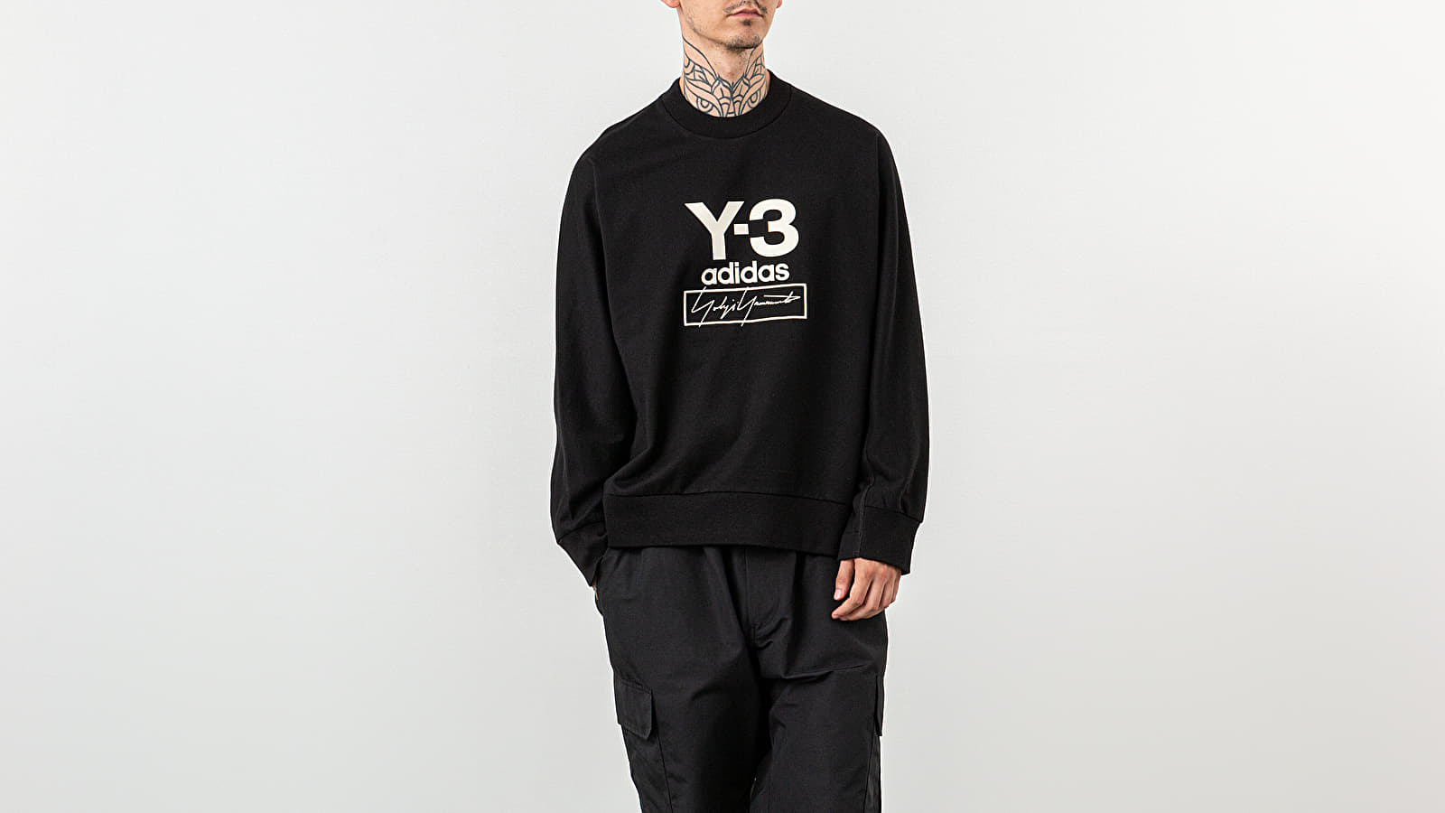 Hoodies and sweatshirts  Y-3 Stacked Logo Crewneck Black
