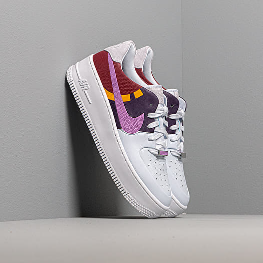Women s shoes Nike W Air Force 1 Sage Low LX Football Grey Dark Orchid Team Red Footshop