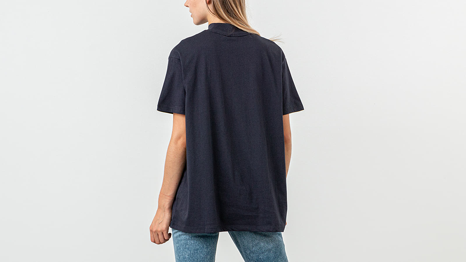 T-shirts Lazy Oaf Sans Serif Tee Navy