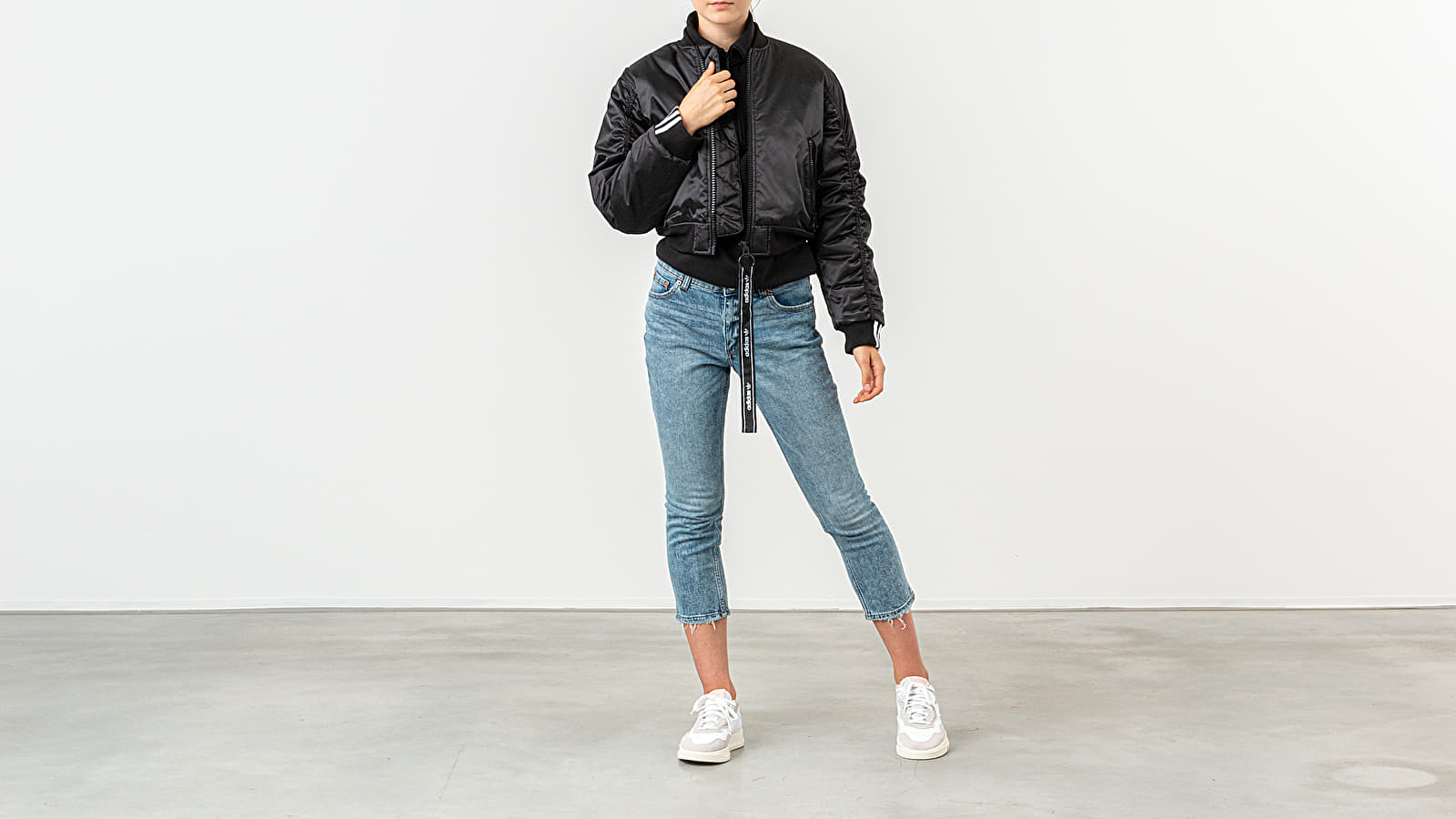 Adidas cropped top bomber jacket