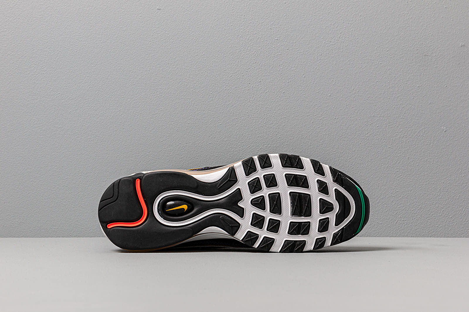 Nike air max 98 trainers black deals flash crimson kinetic green