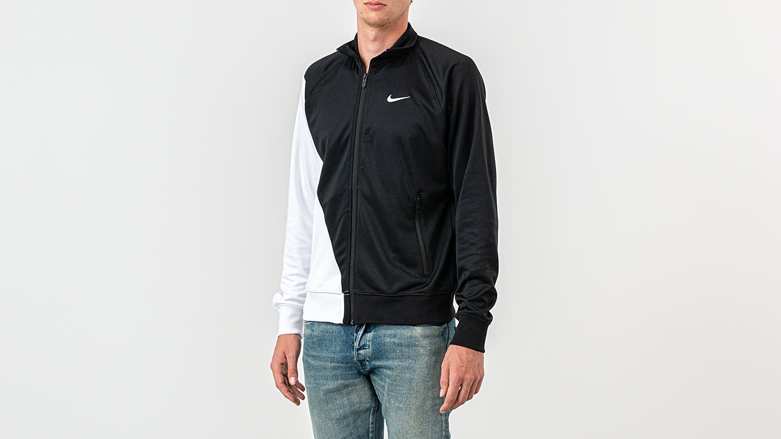 Jacken Nike Sportswear Swoosh Jacket Black/ White/ White
