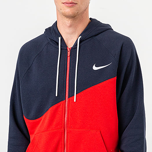 Hoodies and sweatshirts Nike Sportswear Swoosh Hoodie University Red Obsidian White Footshop