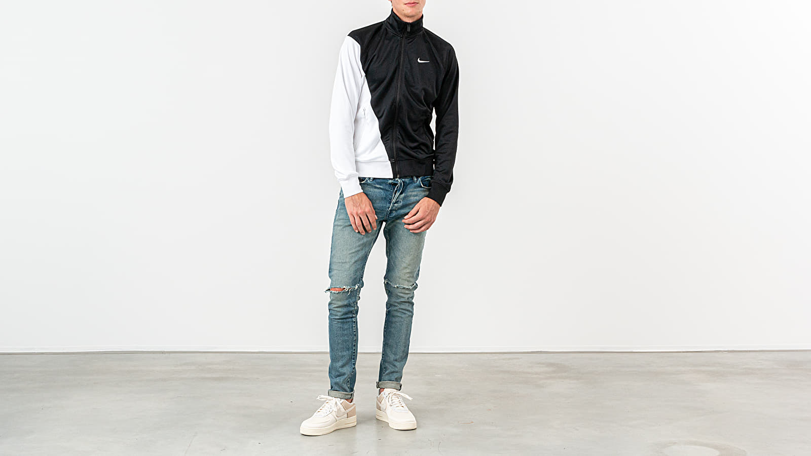 Jacken Nike Sportswear Swoosh Jacket Black/ White/ White