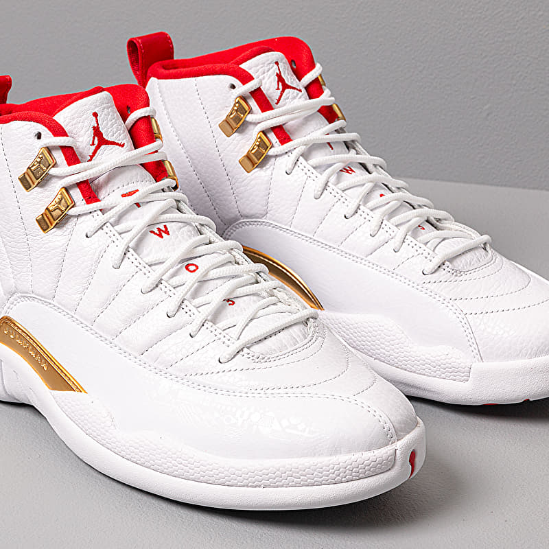 gold red high top air jordans