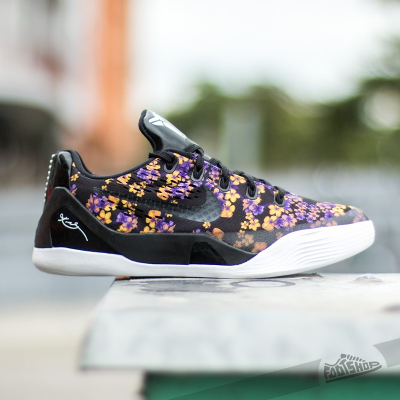 Nike Kobe IX EM QS (GS) Black/ Black-Court Purple-Yellow | Footshop