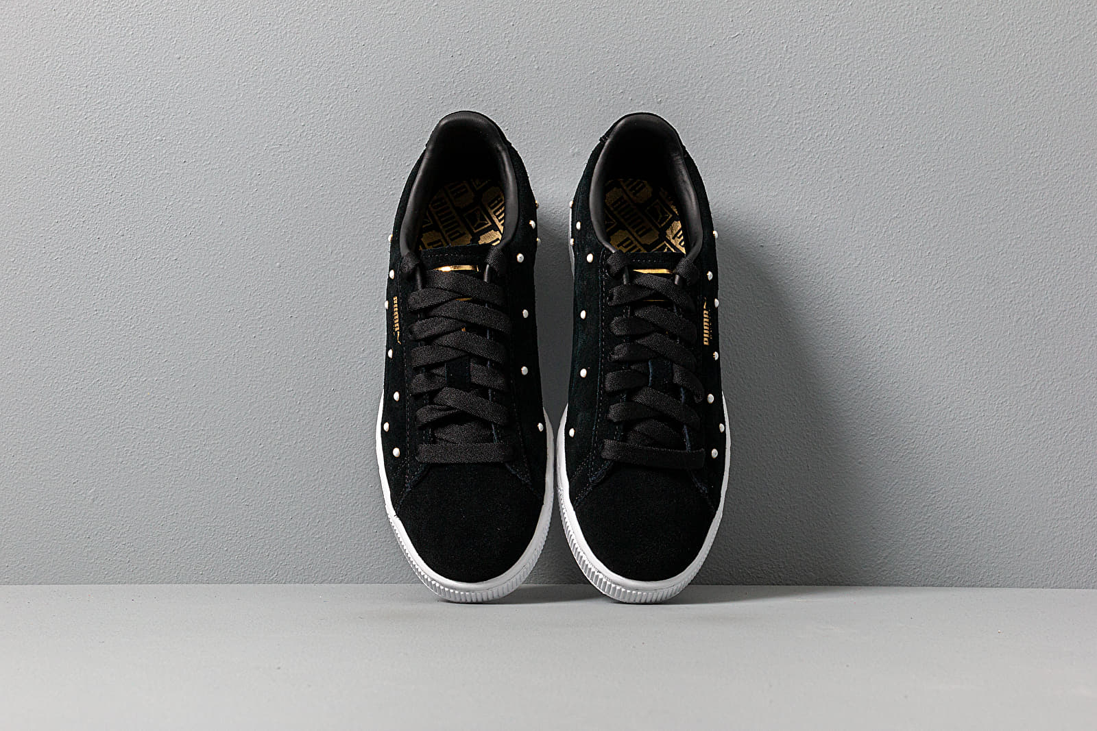 Women's shoes Puma Suede Pearl Studs Wn s Puma Black-Puma Team Gold