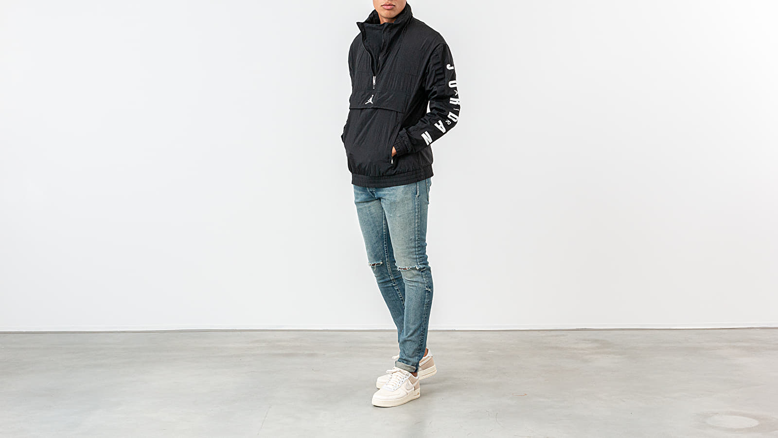 Jakker Jordan Wings Windwear Jacket Black/ White