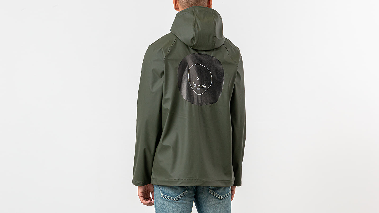 Impermeable Herschel Supply Co. x Jean-Michel Basquiat Rainwear Jacket Dark Olive/ Record