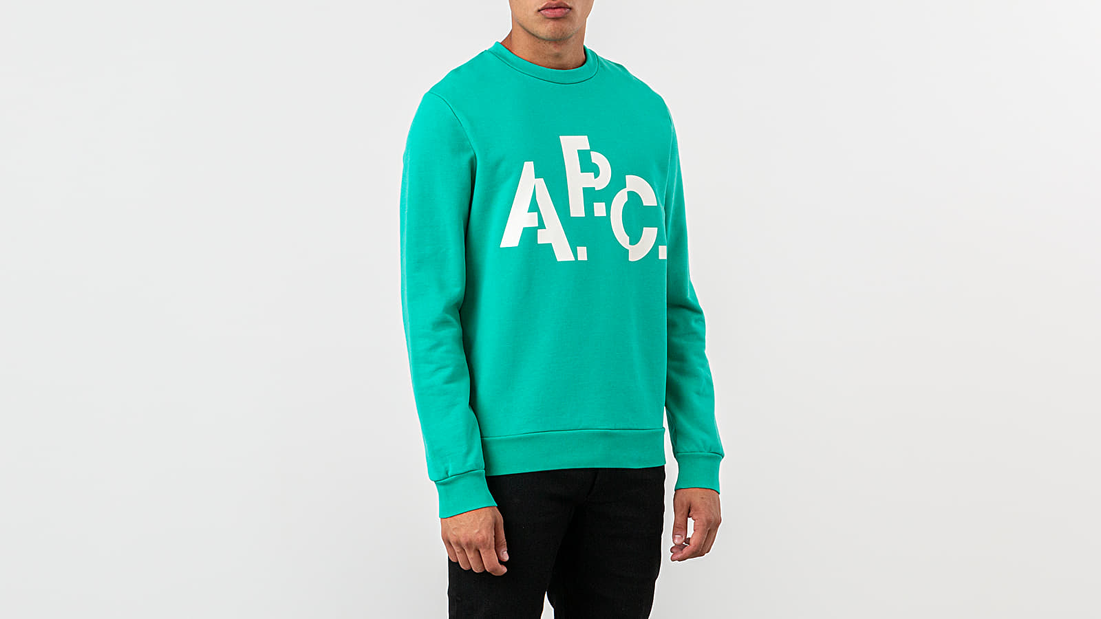 Mikiny A.P.C. Decale Crewneck Green