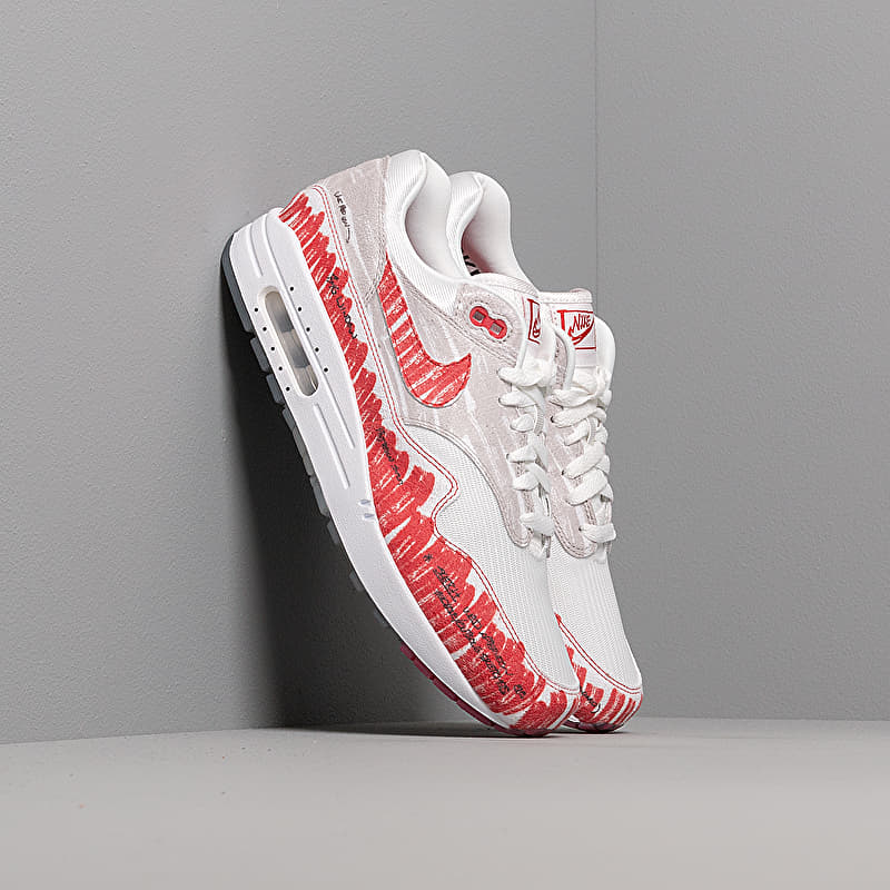 Nike Air Max 1 Sketch To Shelf White/ University Red-Neutral Grey