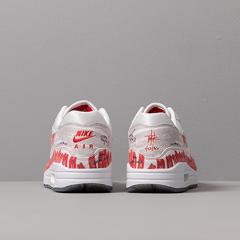 Nike Air Max 1 Sketch To Shelf White/ University Red-Neutral Grey