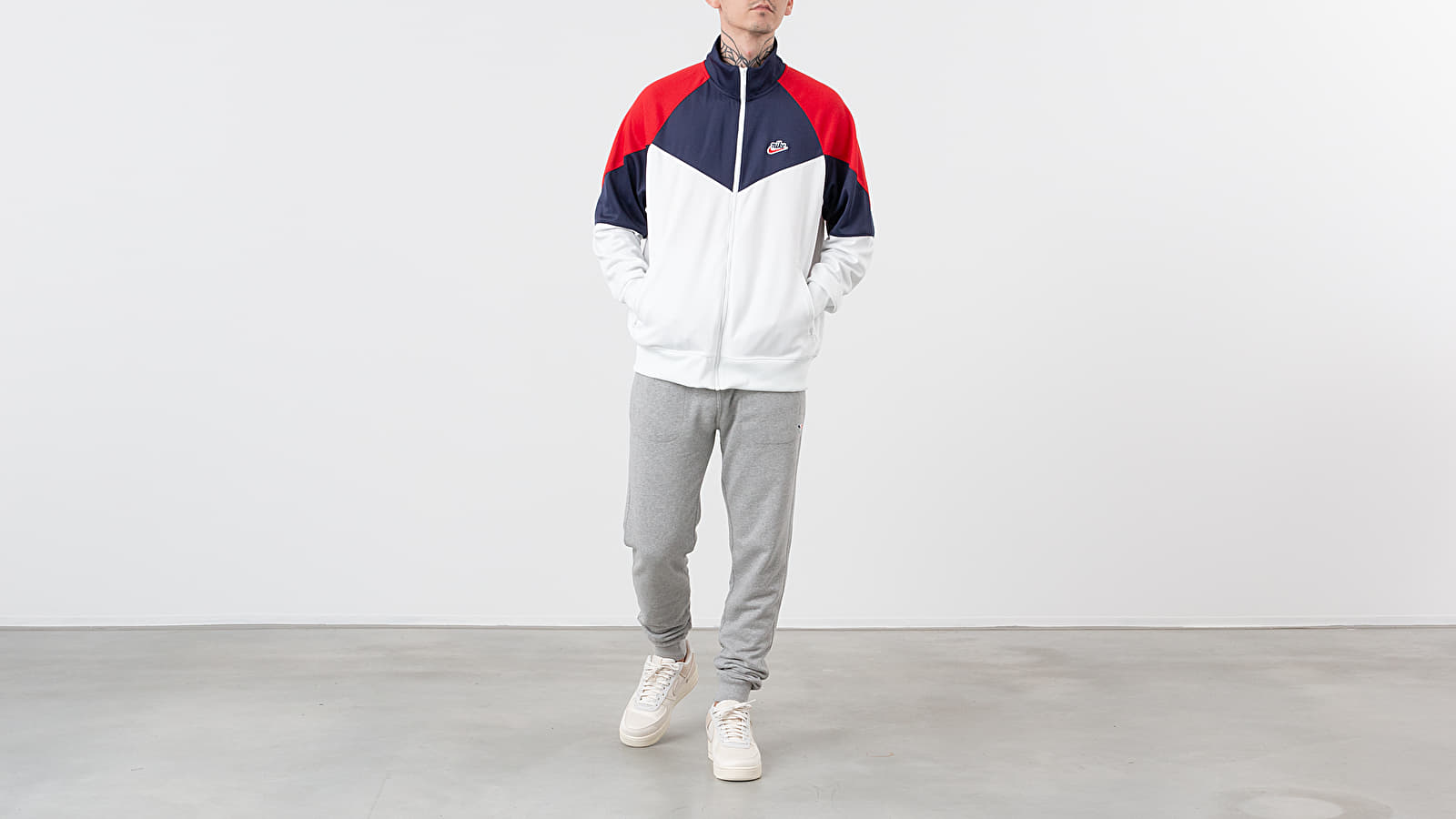 Puloverji Nike Sportswear Jacket Summit White/ Midnight Navy