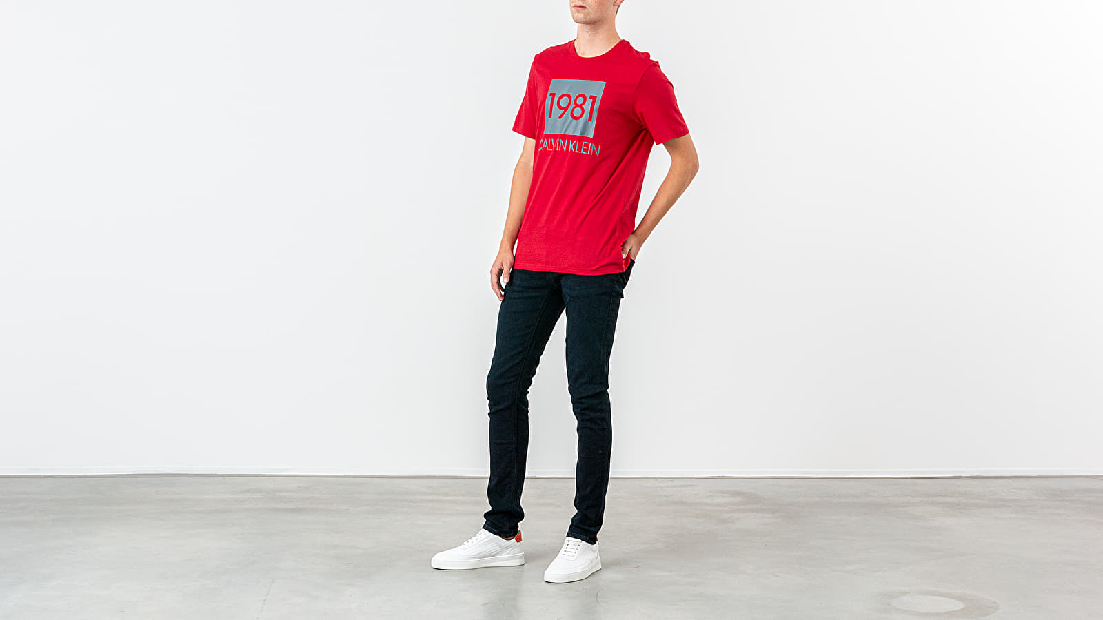 T-shirts Calvin Klein 1981 Bold Lounge Logo Tee Red