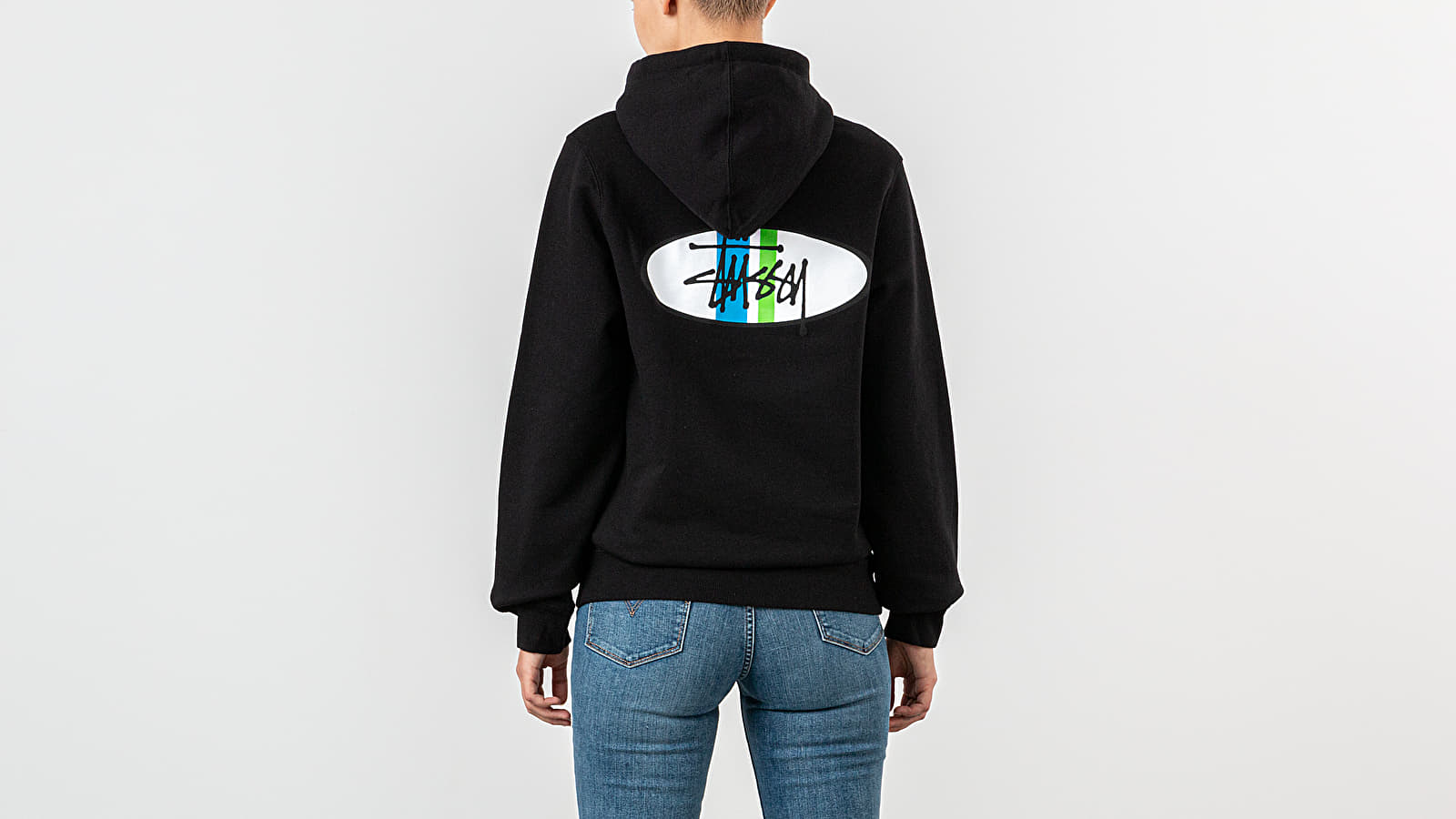 Felpe Stüssy Two Bar Oval Hoodie Black