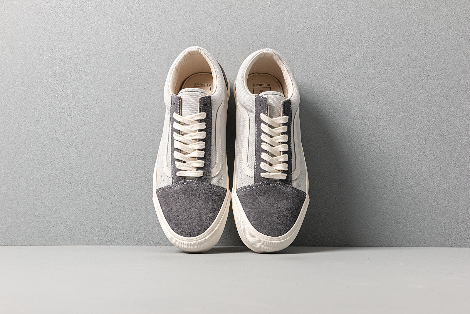 Men s shoes Vans OG Old Skool LX Suede Canvas Castlerock Footshop