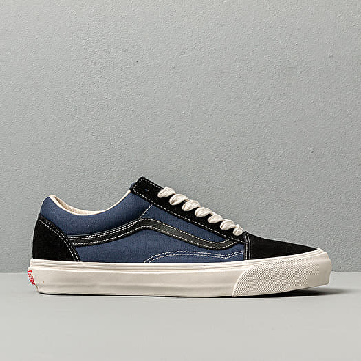 Men s shoes Vans Vault OG Old Skool LX Suede Canvas Black Navy Footshop