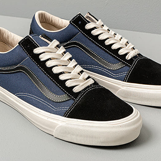 Men s shoes Vans Vault OG Old Skool LX Suede Canvas Black Navy Footshop