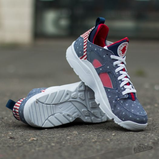 Red blue and white huaraches top