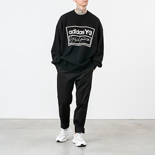 激安通販特集！ Sweater Crew Knit Tech Y-3 Sweaters Black/ Footshop | Ecru トップス