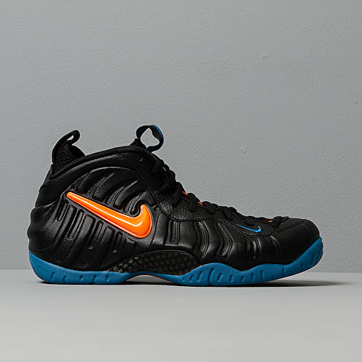 Black blue and orange foamposites store