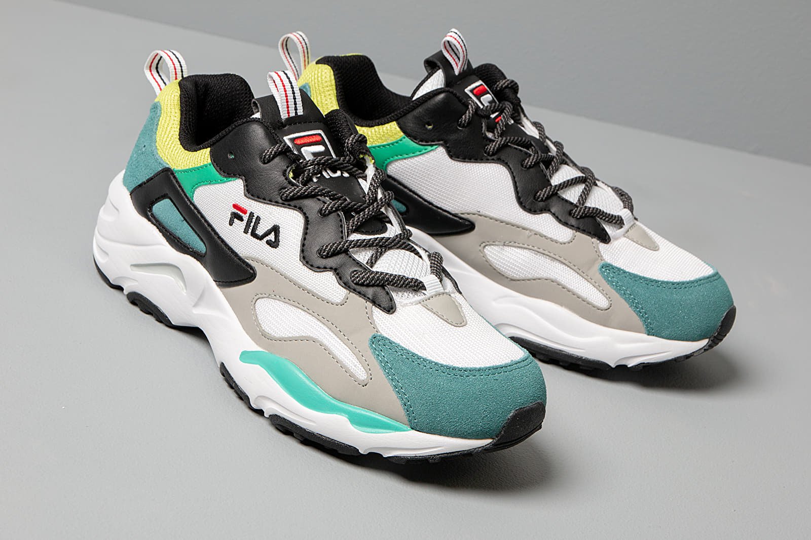 Zapatillas Hombre Fila Ray Tracer Black / Everglade / Acid Lime