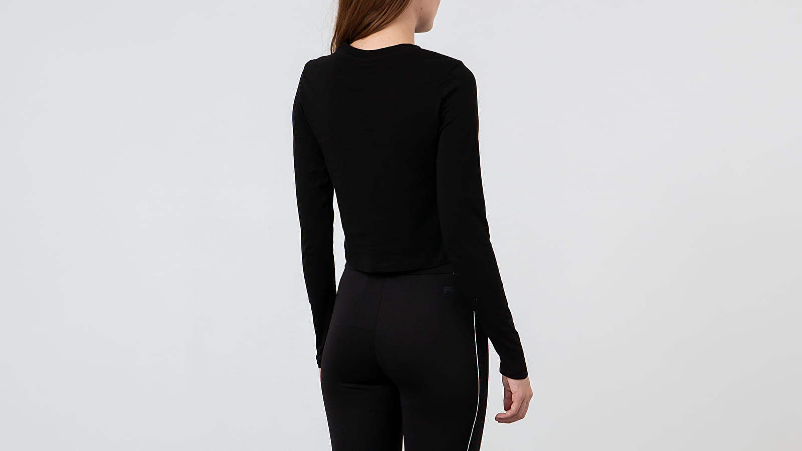 T-shirts FILA Marceline Cropped Long Sleeve Tee Black