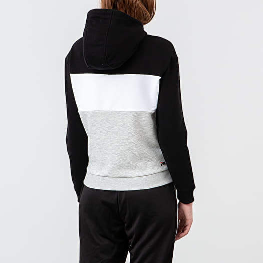 Hoodies and sweatshirts FILA Lori Hoodie Grey Black White Footshop