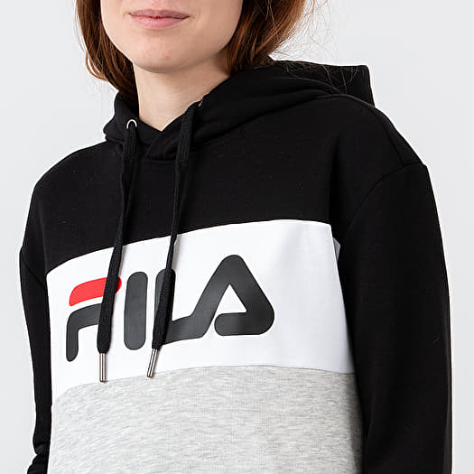 Hoodies and sweatshirts FILA Lori Hoodie Grey Black White Footshop
