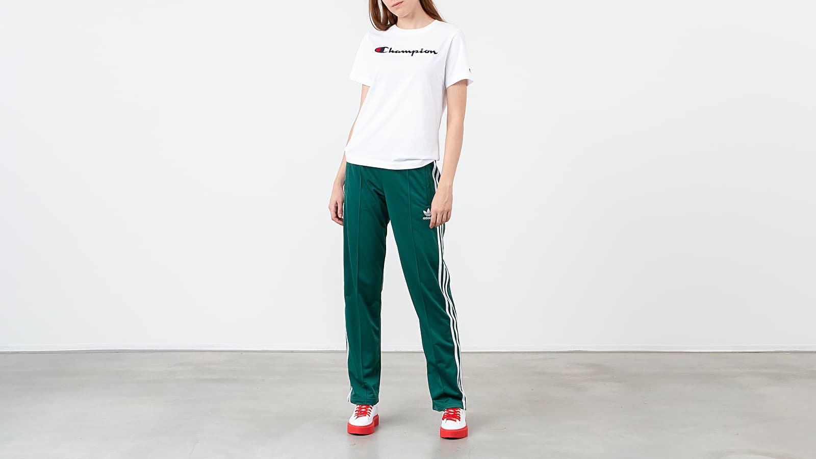 Adidas firebird track pants noble green sales