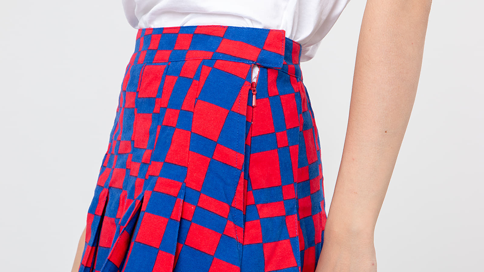 Поли Stüssy Sabi Checker Pleated Skirt Red/ Blue
