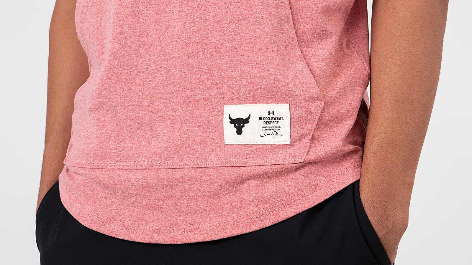 Magliette Under Armour Project Rock Sleeveless Hooded Tee Pink