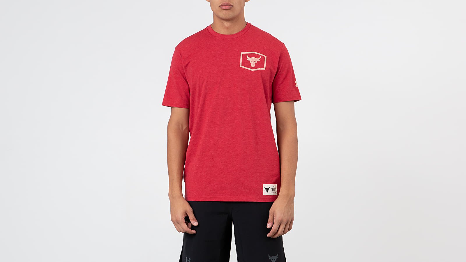 T-Shirts Under Armour Project Rock Iron Paradise Red